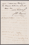 Letter from John Wakefield Francis to Herman Melville