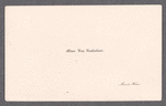Van Rensselaer calling cards