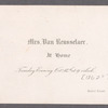 Van Rensselaer calling cards
