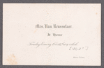 Van Rensselaer calling cards