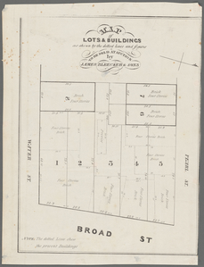 Collection of broadside real estate maps announcing auctions of lots in early 19th century New York City