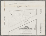 Map of lots on Lafayette Place and Eight Street, for sale on Wednesday, 14th Jany., at 12 o'clock at the Merchants' Exchge. by Franklin & Jenkins