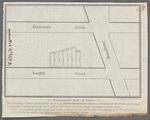 Peremptory sale of lots, on Thursday, 5th Jany., will be sold at auction by James Bleecker & Sons at 12 o'clock at the Merchants Exchange, 7 valuable building lots on the north side of 12th Street, near Broadway, as may be seen per map