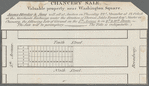 Chancery sale, valuable property near Washington Square, James Bleecker & Sons will sell at auction on Thursday 22d November at 12 o'clock at the Merchants Exchange under the direction of Thomas Addis Emmet Esqr., master in Chancery, the following lots of ground on the 5th Avenue & on 9th & 10th Streets