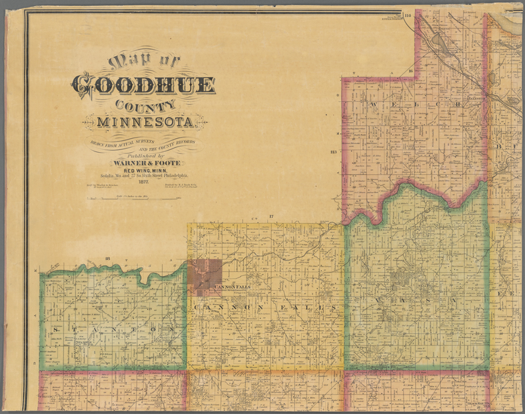 Map of Goodhue County, Minnesota NYPL Digital Collections