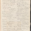Tipped in leaf containing list of plants in pencil