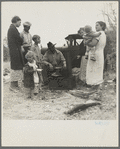 Along the highway near Bakersfield, California. Dust bowl refugees