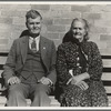 Latter Day Saints portrait group. These people, man and wife, are both eighty-five years old. Converts to Mormonism from South Africa. She was the first schoolteacher in Escalante. They are dressed in their Sunday clothes