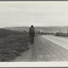 "Bum blockade." All heading north. South of King City, California. Difficult to get a record of this movement because these men wouldn't be photographed as a result of Los Angeles police activity
