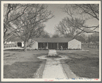 El Monte federal subsistence homesteads. Two-bedroom house, three in family. Girl eleven. Father truck driver. Earns ninety-five dollars monthly, pays fifteen dollars and twenty cents rent to apply on purchase. California