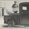Loading milk at the self-help cooperative dairy which is being taken over by the Resettlement Administration. Near Santa Ana, California