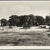 Camp facilities with tents and central building