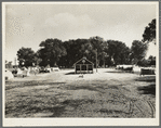 Camp facilities with tents and central building