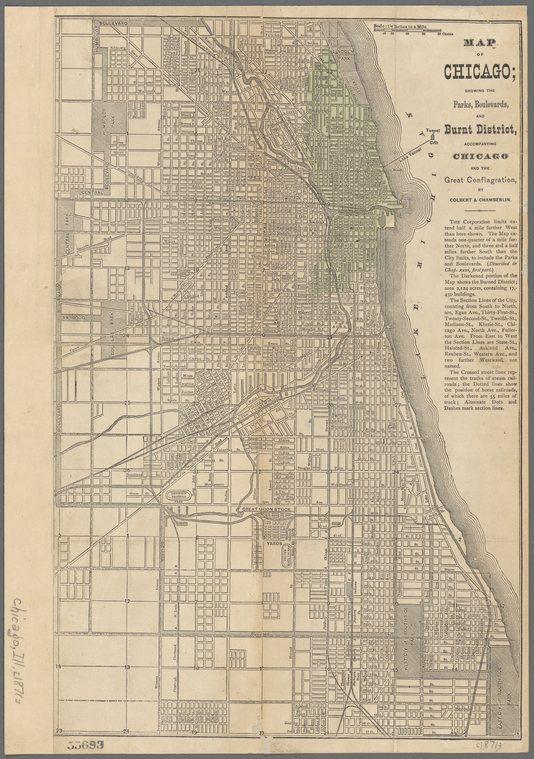 Map of Chicago - NYPL Digital Collections