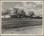 Kern County camp for migrants. Planned and erected by the Resettlement Administration fifteen miles out of Bakersfield, California. Partially occupied because there is not any work in the fields