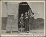 Migrant family in Kern County. This family was sent back at the state line by the Los Angeles police. Refused entrance into California, and it was only after they had gone back to Arkansas to borrow fifty dollars ... that they were permitted to enter