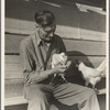Rural rehabilitation client. San Fernando Valley, California. Chicken farmer making good on rural resettlement loan. Selling case of eggs a day. On state emergency relief administration job before loan