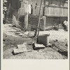 Home of Mexican field worker showing water supply. Brawley, Imperial Valley, California