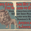 Promotional poster for the stage production The Wizard of Oz ["The Greatest Song Hit in The Wizard of Oz"'] featuring The Cowardly Lion, advertising the sheet music for "When the Circus Comes to Town" as free Sunday insert in the newspaper New York American and Journal