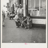 Sallisaw, Sequoyah County, Oklahoma. Oklahoma drought farmers. "Nothing to do." These fellers, said one of them, "are goin' to stay right here till they dry up and die too"