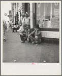 Sallisaw, Sequoyah County, Oklahoma. Oklahoma drought farmers. "Nothing to do." These fellers, said one of them, "are goin' to stay right here till they dry up and die too"