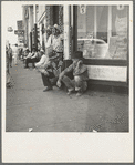 Sallisaw, Sequoyah County, Oklahoma. Oklahoma drought farmers. "Nothing to do." These fellers, said one of them, "are goin' to stay right here till they dry up and die too"