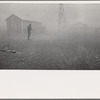 Dust storm. It was conditions of this sort which forced many farmers to abandon the area. Spring 1935. New Mexico