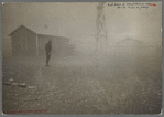 Dust storm. It was conditions of this sort which forced many farmers to abandon the area. Spring 1935. New Mexico