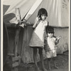 Migrant Mexican children in contractor's camp at time of early pea harvest. Nipomo, California