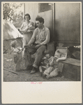 Texas tenant farmer in Marysville, California, migrant camp during the peach season. 1927 made seven thousand dollars in cotton. 1928 broke even. 1929 went in the hole. 1930 still deeper. 1931 lost everything. 1932 hit the road ...