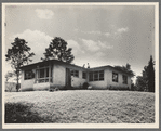 Hightstown, New Jersey. The model house nears completion. Note landscaping