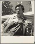 Accepted applicant for resettlement on the Hightstown project. Jewish-American. This man is already employed on the project as carpenter, working on the nearly completed first unit of thirty-five houses ...