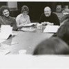 Michael Bennett, Ruth Mitchell and Harold Prince during rehearsals for the stage production Company