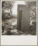 Privy in cotton camp for migratory workers. California