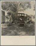 Wife of migratory worker in auto camp. California