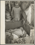 While the mothers are working in the fields, the preschool children of migrant families are cared for in the nursery school under trained teachers, Kern migrant camp, California