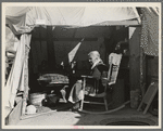 Aged woman from Oklahoma. Kern County migrant camp, California