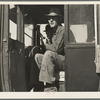 Carrot pullers from Texas. Texas farmer on edge of carrot field. In California for two weeks, migrating after three years of crop failures. Combined earnings, man and wife tying carrots: One dollar and twelve cents a day