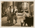 Diane Ellis, Herman Mankiewicz, Nancy Carroll and Frederic March during production of the motion picture Laughter