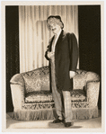 Herman Mankiewicz wearing Marx Brothers garb: Harpo's wig, Chico's hat and Groucho's mustache