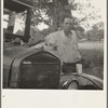 Oklahoma migrant, Texas. An example of how they fall between the relief agencies. The father, aged thirty-five, is an intelligent fellow, a painter by trade. Advanced tuberculosis, victim of an occupational disease. ...