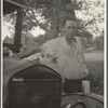 Oklahoma migrant, Texas. An example of how they fall between the relief agencies. The father, aged thirty-five, is an intelligent fellow, a painter by trade. Advanced tuberculosis, victim of an occupational disease. ...
