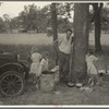 Impoverished family on the road in Texas. 1936