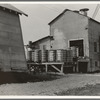 Cotton bales on gin platform. Robstown, Texas