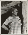 Migratory woman, Greek, living in a cotton camp near Exeter, California