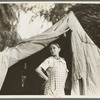 Migratory woman, Greek, living in a cotton camp near Exeter, California