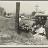 Mexicans bound for the Imperial Valley to harvest peas. Near Bakersfield, California