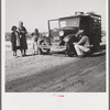 Drought refugee family from McAlester, Oklahoma. Arrived in California October 1936 to join the cotton harvest. Near Tulare, California