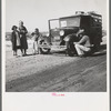 Drought refugee family from McAlester, Oklahoma. Arrived in California October 1936 to join the cotton harvest. Near Tulare, California