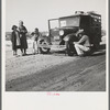 Drought refugee family from McAlester, Oklahoma. Arrived in California October 1936 to join the cotton harvest. Near Tulare, California